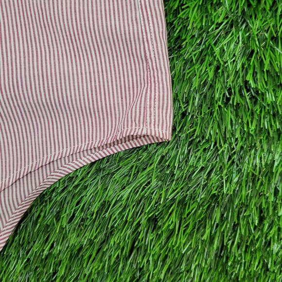 Vintage 80s Poplin Stripes Hippie Shirt Large 23x32 White - Picture 11 of 11